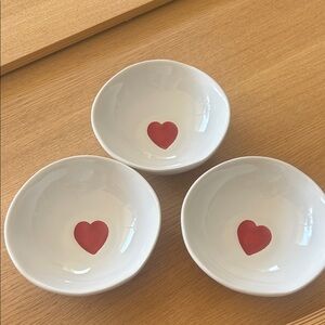 Set of Three Heart Bowls from Williams Sonoma